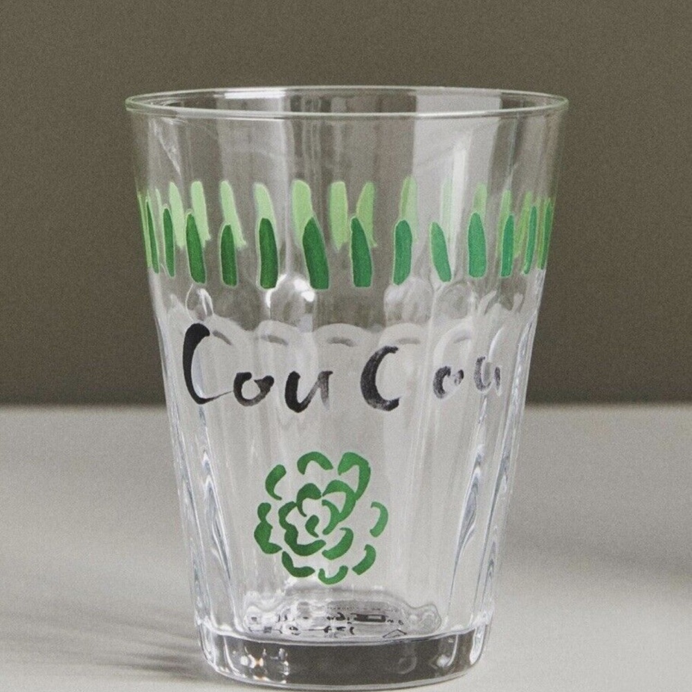 Anthro HOTEL MAGIQUE FOR ANTHROPOLOGIE PETIT DEJEUNER GLASS Style 59442798 GREEN